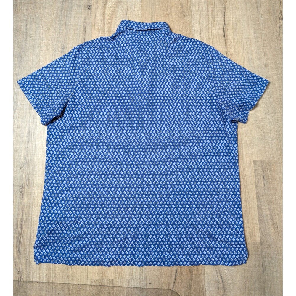Polo Ralph Lauren Size XL Classic Fit Polo Shirt Blue Paisley Print Preppy - Picture 4 of 8